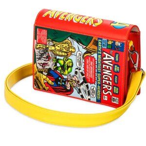 Disney Marvel Avengers Comic Book Loungefly Crossbody Bag NWT